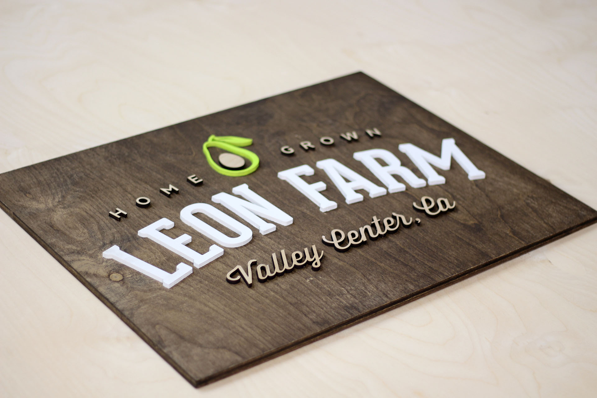 Rectangular Interior Custom Wood Sign