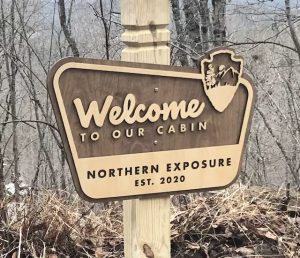 national park sign mounted on a post with screws. - no hanger option