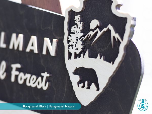 Custom National Forest Sign Arrowhead Emblem