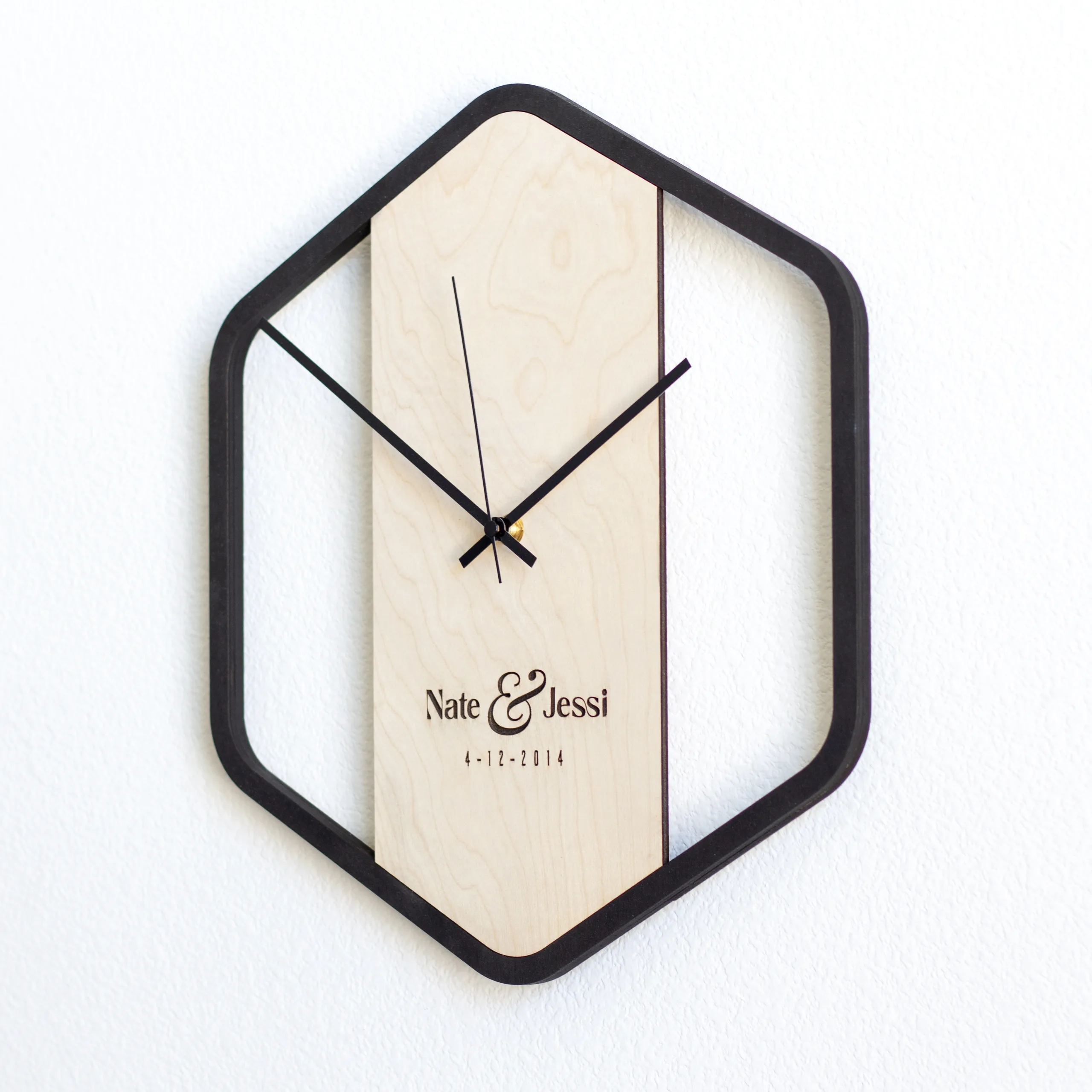 Personalized Minimalist Hexagon Clock - Image 8