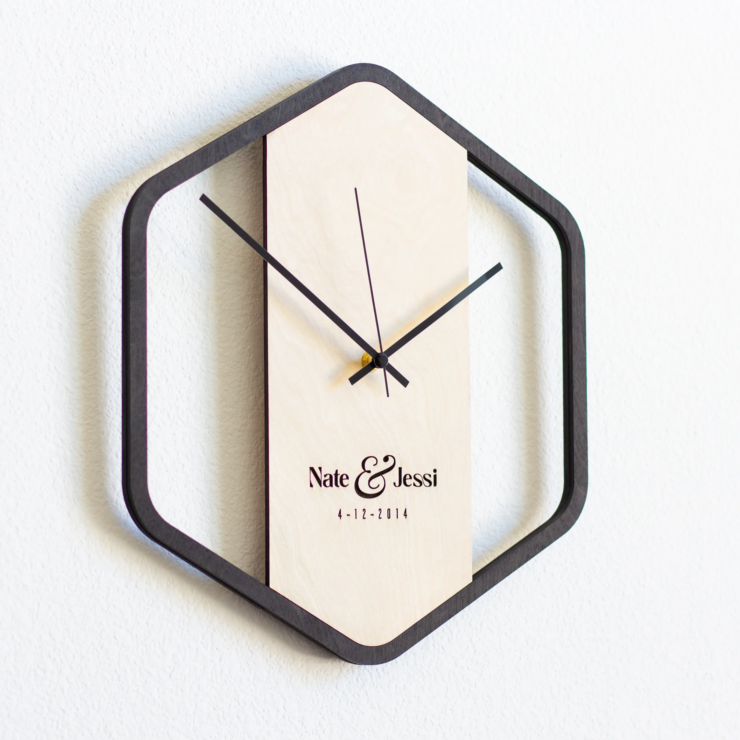 Personalized Minimalist Hexagon Clock - Image 6