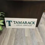 custom legal services wood business shop sign