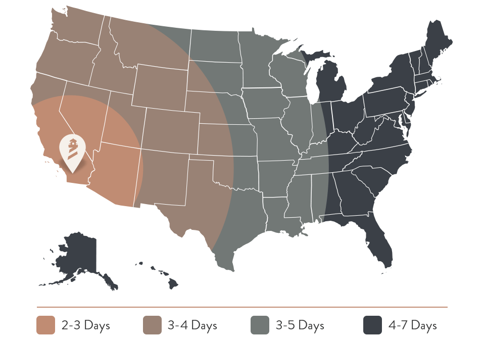 lighthouse laser co shipping times