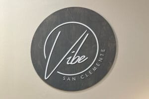 Custom circular round hairdresser salon wooden sign