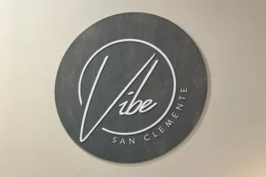 Custom circular round hairdresser salon wooden sign
