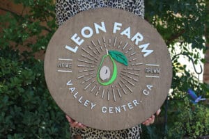 Custom logo circular round laser cut business farm sign