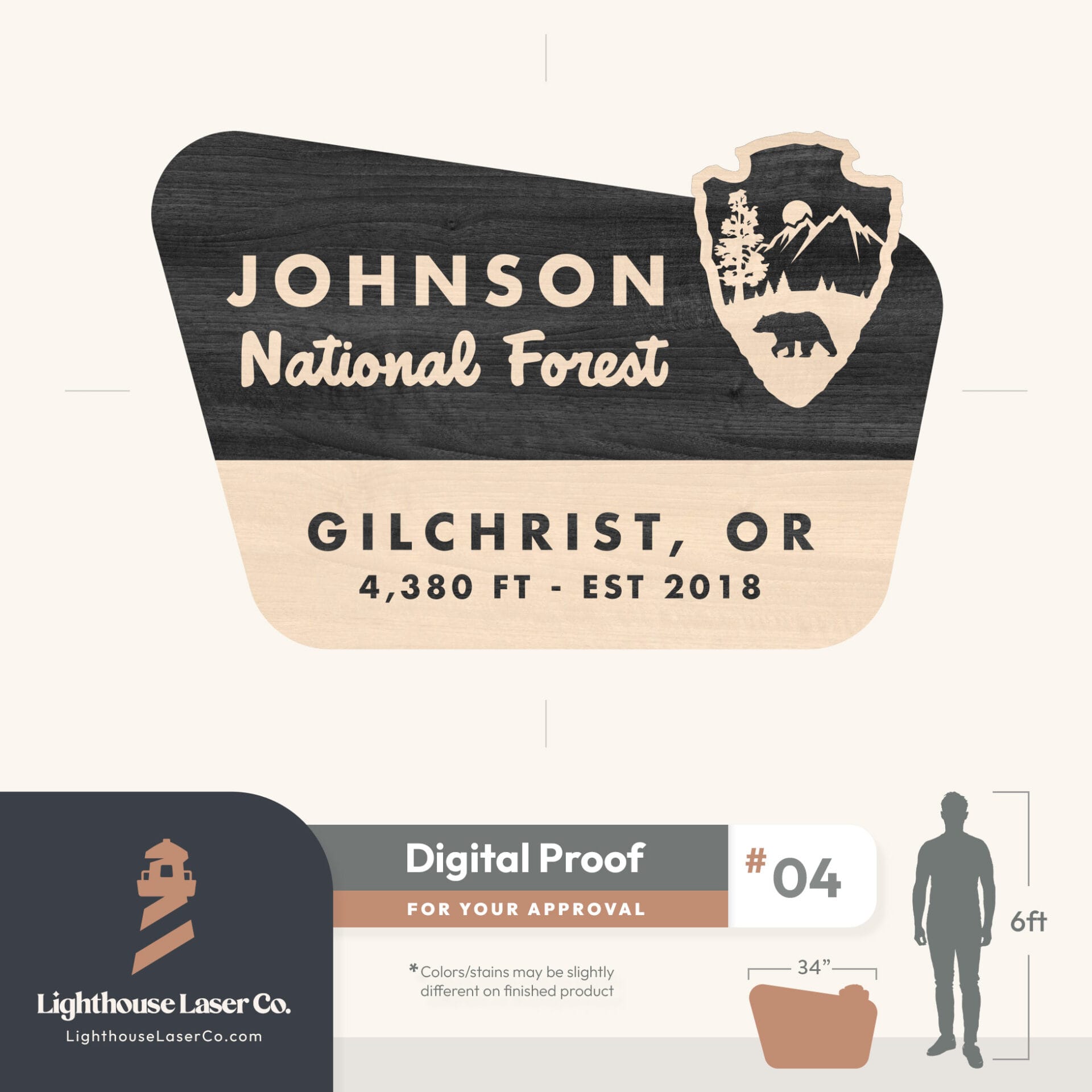 Sign Proof Background Get a Free Proof - Lighthouse Laser Signs