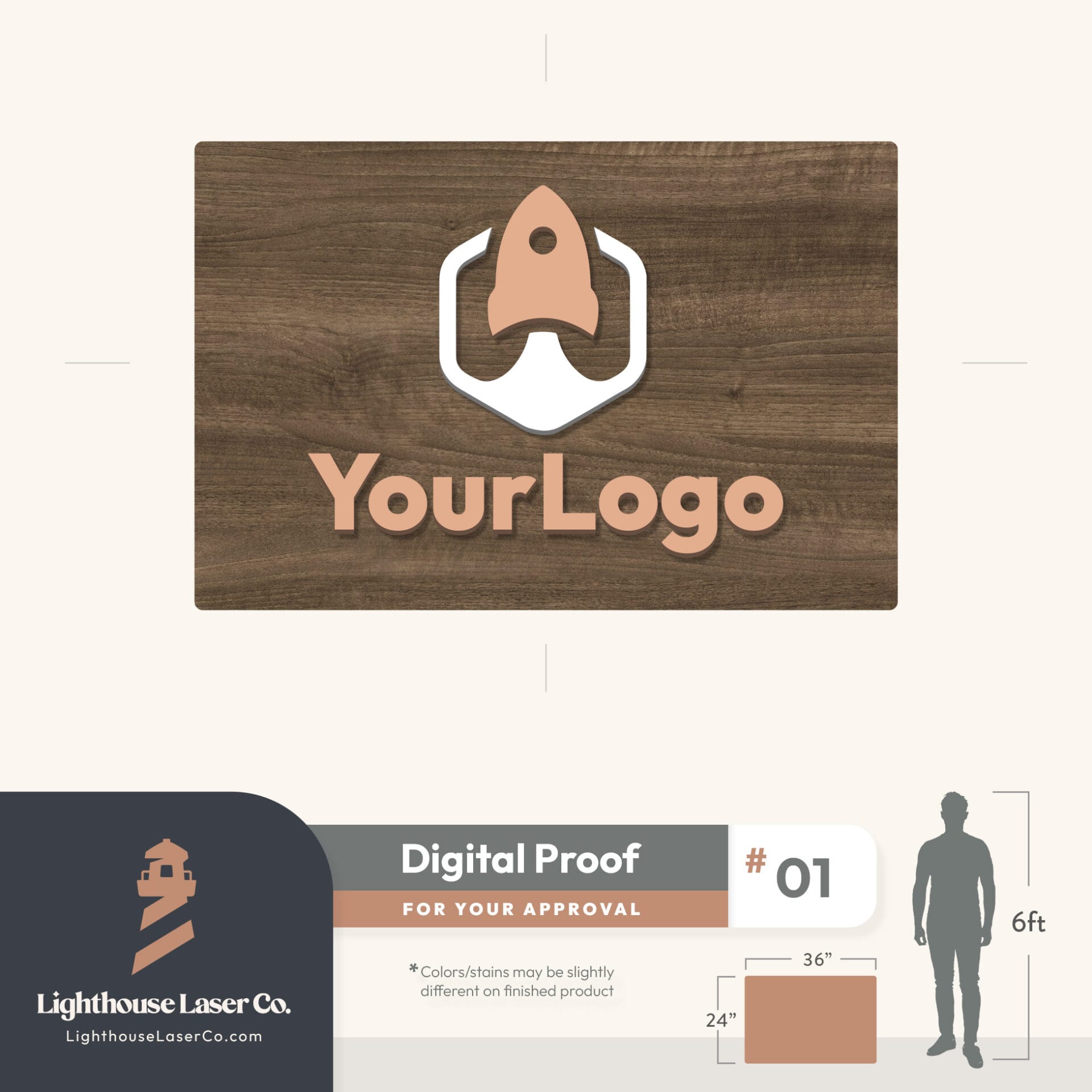 Sign Proof Background Get a Free Proof - Lighthouse Laser Signs