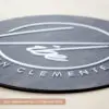 circular round wood laser cut custom hairdresser stylist salon business logo sign