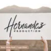 custom media production logo wood sign with white wash and black lettering