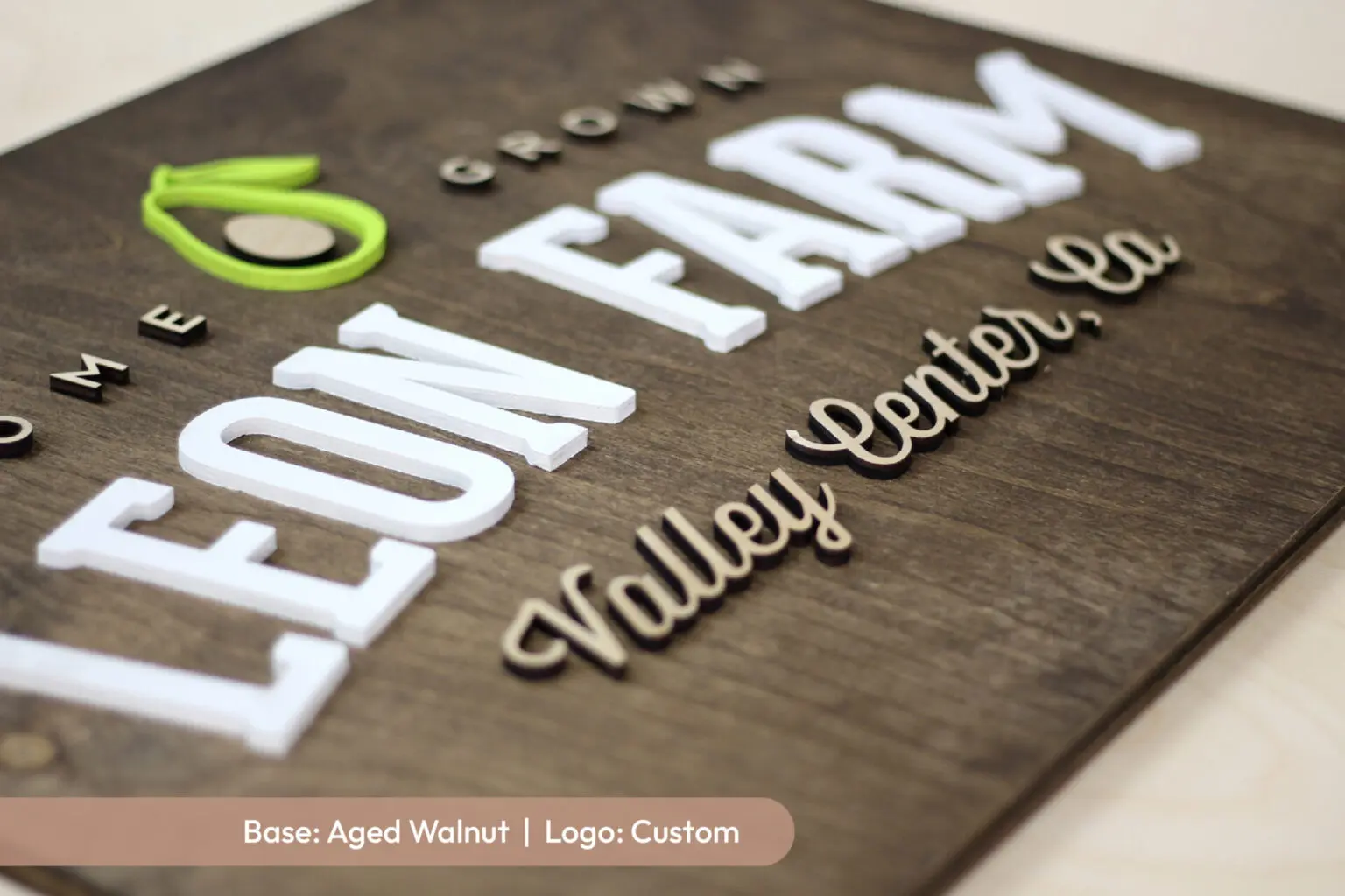 Rectangular Laser Cut Custom Wood Sign - Image 9