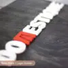 black ebony stain laser cut custom logo sign