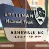 Custom national forest sign comparison between with clear coat exterior finish and without exterior finish