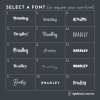 kids nursery or playroom sign font options. Made of custom laser cut wood layers