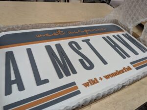 custom license plate wooden sign West Virginia plates