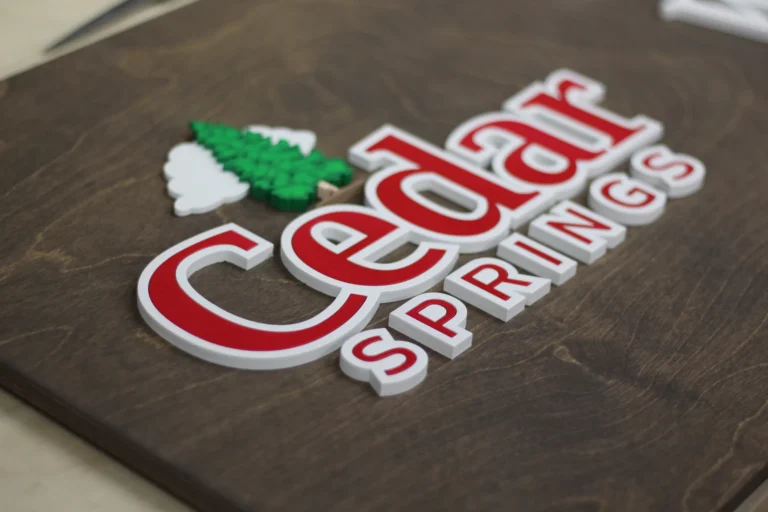 Beverage Company Signs: Thick Layered Wood Lettering With Real Depth