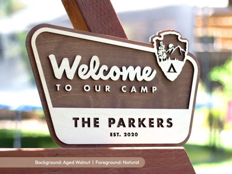 Custom Camp Signs: Park Style Wood Signage for Campsites and RV Spots