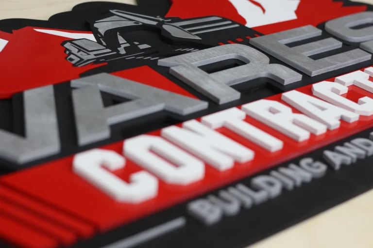Construction Company Signs: What Three Layers of Wood Actually Buys You