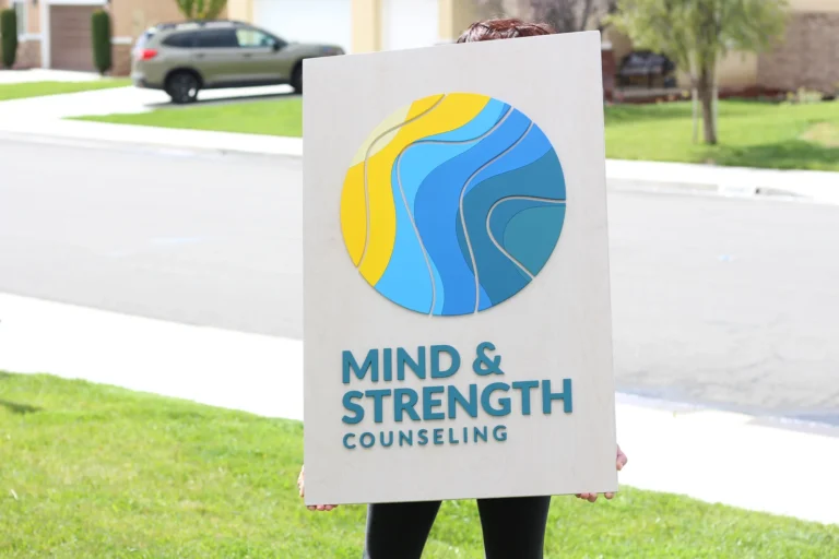Counseling Office Signs: Putting a Gradient Logo Into Wood
