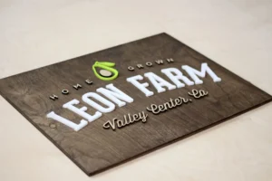 Custom wood sign by Lighthouse Laser Co. - Farm