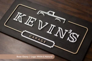 Custom wood sign by Lighthouse Laser Co. - Garage Workshop
