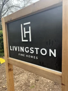 Custom wood sign by Lighthouse Laser Co. - Home Builder