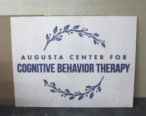 Custom wood sign by Lighthouse Laser Co. - Therapy Office